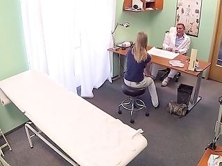 Doc Booty-fucks Youthfull Blonde During The Monthly Check Up