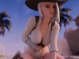 Horny Movie Game Heroes From Overwatch Grace And Tracer Get Dicked Well