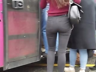 Sexy Russian Butt In Black Jeans